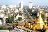 現在のヤンゴン市内中心部